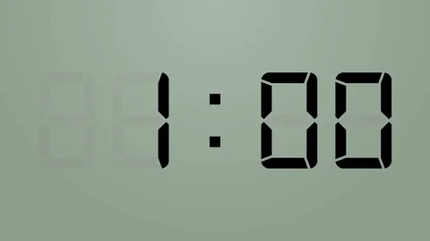 Loopable: LCD Digital Clock Displays Current Time in 24-Hours > Format Updating Stock Footage 126259047