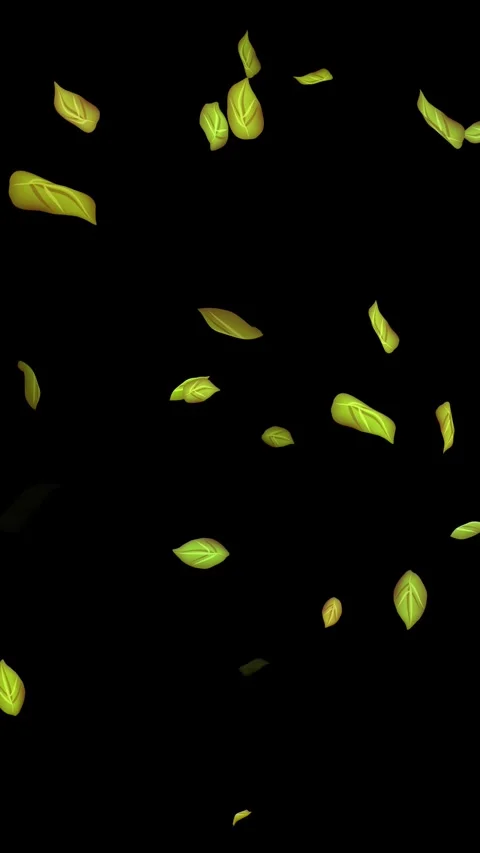 Loopable Leaves Animation on Black Background, White Background, Blue Background Stock Footage 277775903