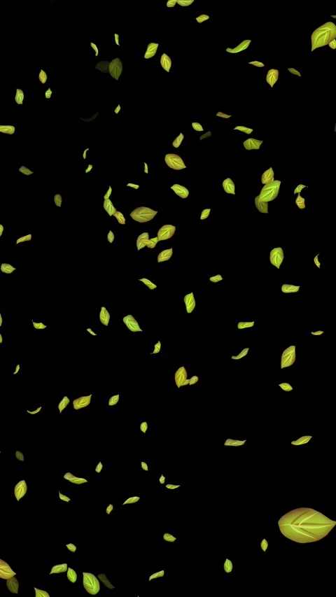Loopable Leaves Animation on Black Background, White Background, Blue Background Stock Footage 277776299