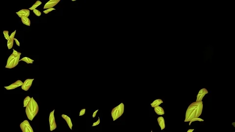 Loopable Leaves Animation on Black Background, White Background, Blue Background Stock Footage 277792880