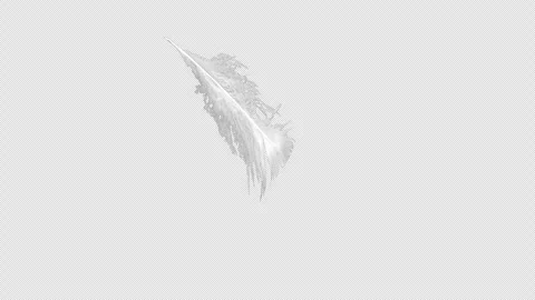 Loopable material with a transparent background featuring rotating swan feathers 스톡 동영상 336485736