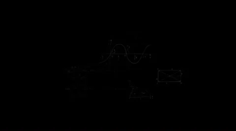 Loopable Math Symbols Journey Flying Through Camera. Stock Footage