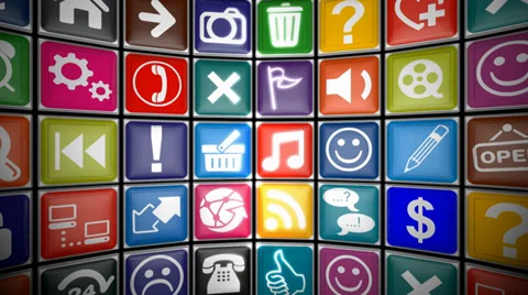 Loopable mobile applications concept Stock Footage 39886951