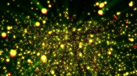 Loopable Motion Background Rising Shining Gold Particles Stock Footage 54996492