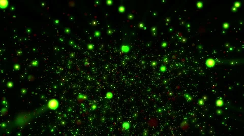 Loopable Motion Background Rising Shining Rreen Particles Stock Footage 54996702