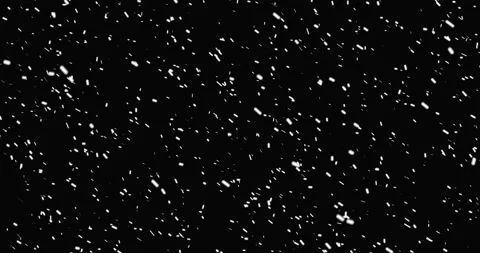 Loopable motion with falling snow isolated on black background in 4K Stock Footage 133015059