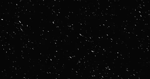 Loopable motion with falling snow isolated on black background in 4K Stock Footage 133015300