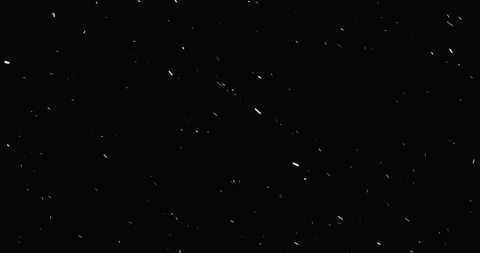 Loopable motion with falling snow isolated on black background in 4K Stock Footage 133015331