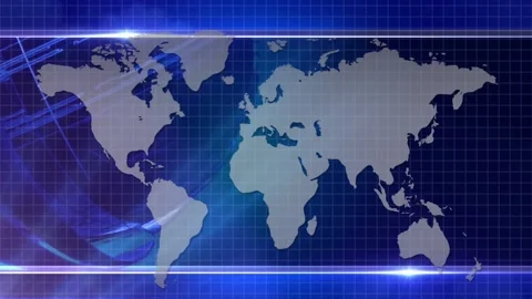 Loopable MOV Background With World Map &amp;amp; Movable Lens Flare Stock Footage 154199659