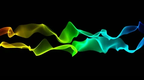 Loopable multicolored ribbons 스톡 동영상 11359548