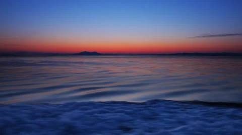 Loopable Ocean Twilight from Boat Stock Footage 65426645