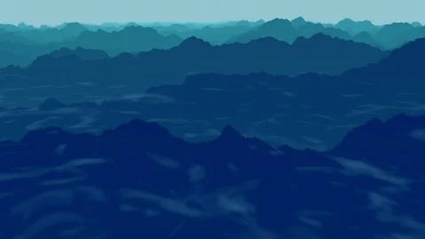 Loopable panoramic view of the cloudy mountain landscape Video stock 121704818