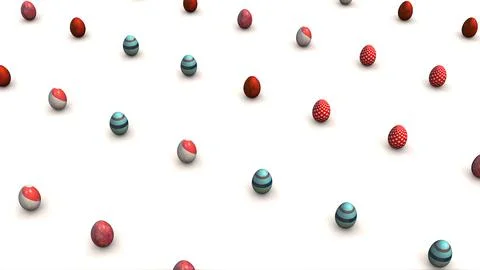Loopable pattern of Colorful Easter eggs rotating Illustration