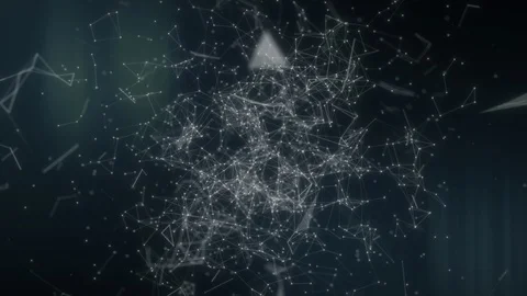 Loopable plexus animation with the concept of artificial intelligence. Stock Footage 112863892