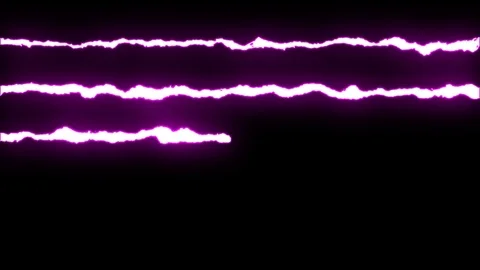 Loopable PURPLE neon Lightning bolt ZIG ZAG shape flight on black background Stock Footage 91611224