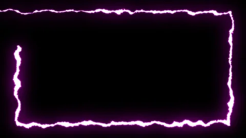 Loopable PURPLE neon Lightning bolt SPIRAL shape flight on black background Stock-Footage 91611297