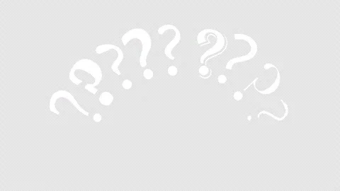 Loopable question mark animation featuring white symbols bouncing and collap Vidéo 336381303