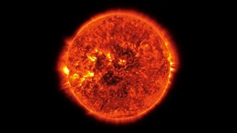 Loopable: Real Sun Surface With Solar Flares Stock Footage 96356428