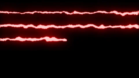 Loopable RED neon Lightning bolt ZIG ZAG shape flight on black background Stock Footage 91611216