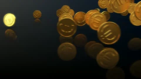 Loopable rolling euro coins with alpha channel 動画素材 21900483