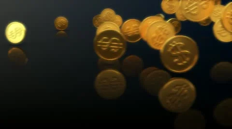 Loopable rolling usd coins with alpha channel 動画素材 21900721