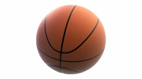 Loopable rotating basket ball with alpha chanel  Video stock 982988