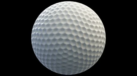 Loopable rotating golf ball with alpha chanel  Stock Footage 982980