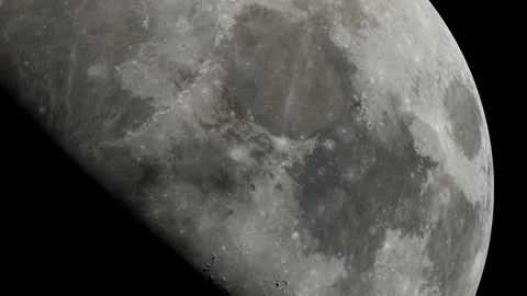 Loopable rotation of a close up of the moon over black background, elements.. Stock Footage 232305229