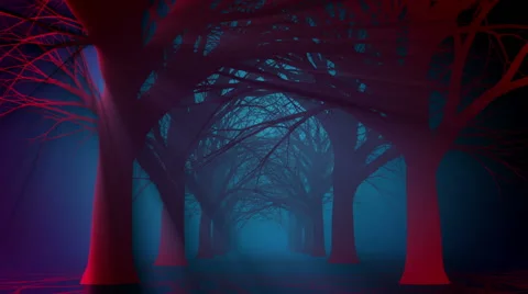 Loopable Scary Halloween Path Stock Footage 65433352