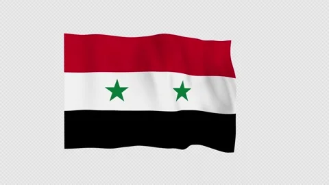 Loopable Seamless Syria National Flag Loop Alpha Channel 库存影片 342823000