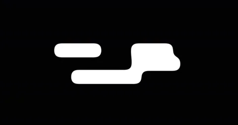 Loopable set of 3 motion flat white clouds on black Stock Footage 95990147