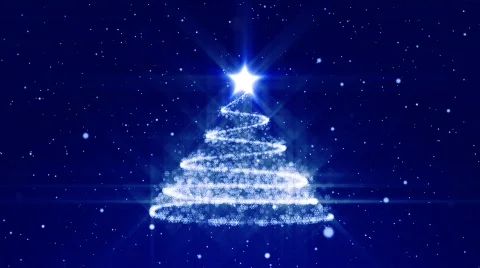 Loopable shine christmas tree background. Stock-Footage 870595