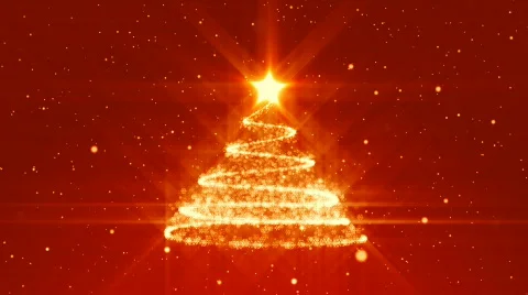 Loopable shine christmas tree background. Video stock 871535