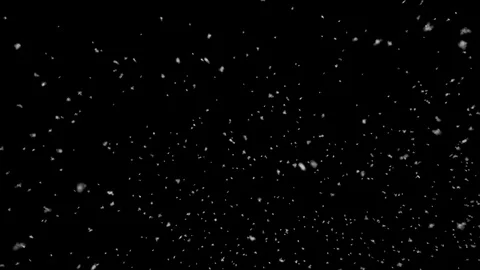 Loopable Snowing Animation on Black Screen Stock Footage 99478714