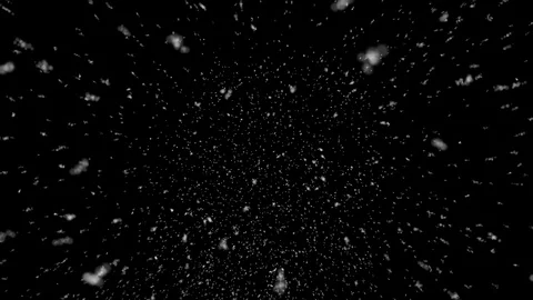 Loopable Snowing Animation on Black Screen Stock Footage 99479054