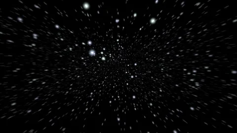 Loopable space travel. 4K 3D of shine stars animation on black background. Stock Footage 288885599