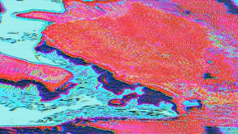 Loopable spectral texture. Damaged vhs, computer data error effect, abstract Video stock 128891649