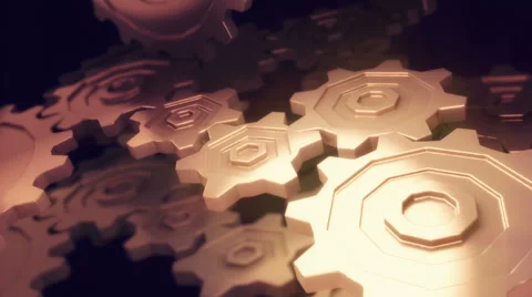 Loopable spining gear background Stock Footage 41496262