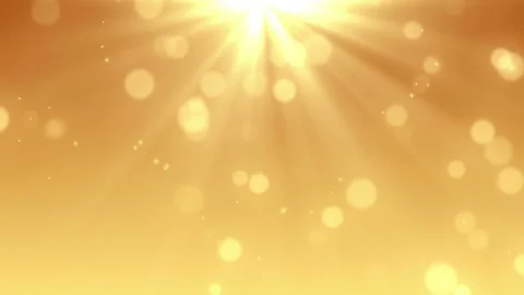 Loopable Sunbeam and Particles Motion backgrounds -Golden color Stock Footage
