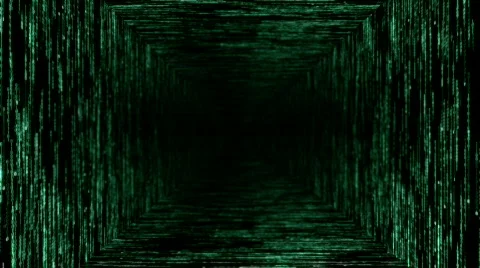 Loopable swift flight through the binary code Video stock 734669
