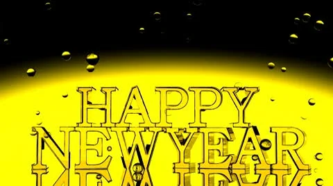 Loopable text of the new year in white wine Stock-Footage 10277931