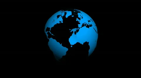 Loopable transparent globe Stock Footage