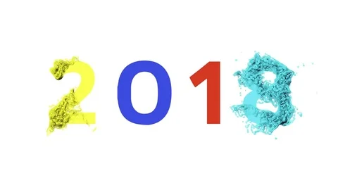 Loopable trendy 2018 transition from text to particles Stock Footage 74155638