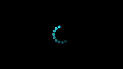 Loopable UI Loading Spinner | Spinning Dots Progress Animation Overlay Stock Footage 309409741
