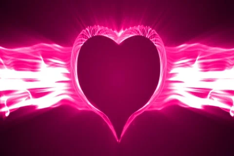 Loopable valentine's day energy heart abstract NTSC Stock Footage