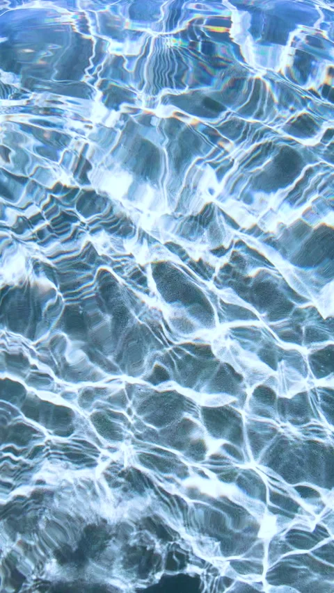 Loopable Vertical slow motion of caustics and clear water Stock Footage 332303381