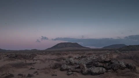 Loopable video of clouds above desert in Fuerteventura Stock Footage 132924222