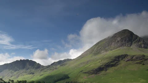 Loopable video of clouds and mountains, Lake District, England Stock Footage 145482702