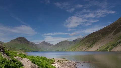 Loopable video of clouds and mountains, Lake District, England Stock Footage 145483292