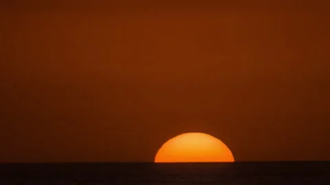 Loopable video of clouds moving in sky at sunset over Mediterranean sea Stock Footage 132633735